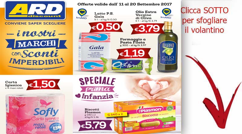 Offerte sicilia volantino supermercati ard valido fino al for Volantino ard discount milazzo