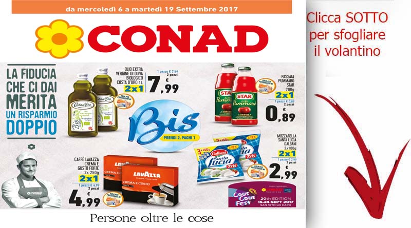 Offerte sicilia volantino supermercati conad valido fino for Volantino offerte super conveniente catania